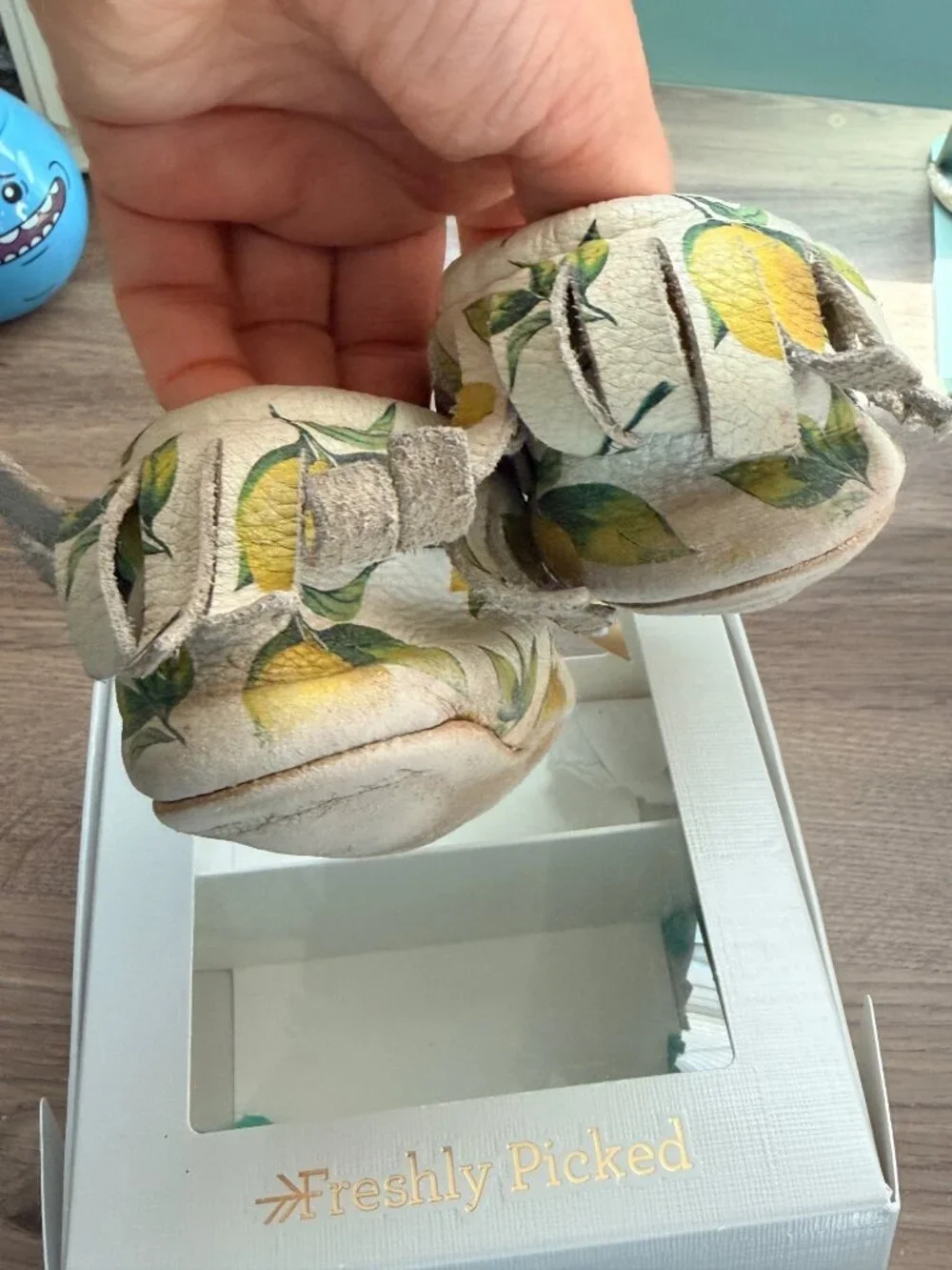 Freshly Picked Lemon Leather Moccasins size 5 Baby